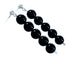 Onyx Sterling Silver Southwest Bead Post Dangle Earrings RX113245